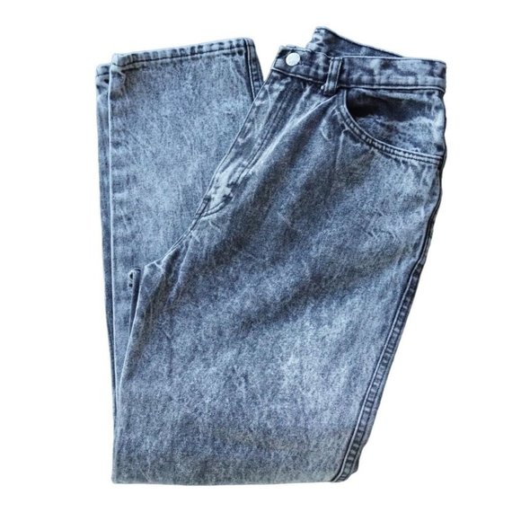 Vintage Acid Washed Jeans by Rose Denim Black Size 13 High Waisted Hi Rise 80s - Picture 9 of 10